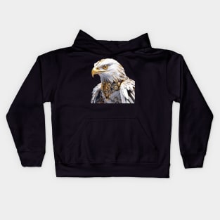 Mechanical Majesty Eagle Cyborg Kids Hoodie